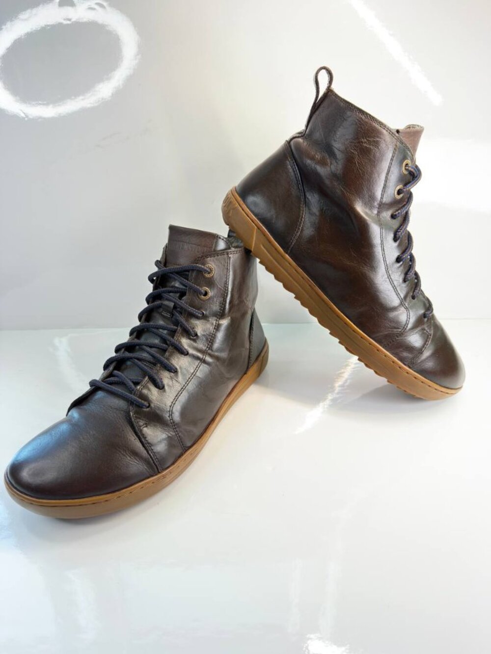 Birkenstock Men’s Leather Fur-Lined Winter Boots – Brown – EU 41 / US 8.5